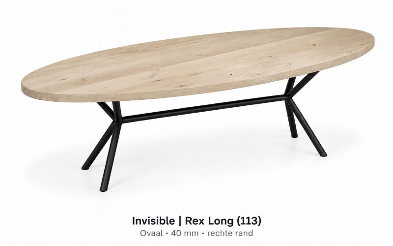 Ovale eiken eettafel 40 mm &ndash; zelf samenstellen
